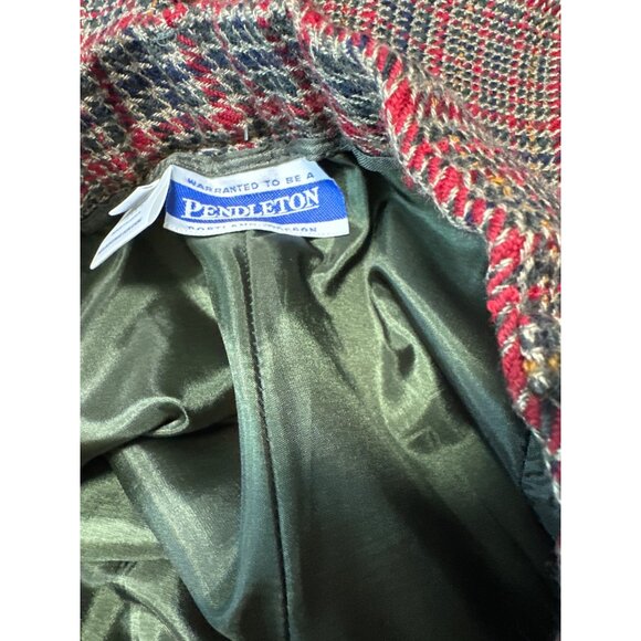 Pendleton Vintage Womens Plaid Wool Blend High-Waisted Trousers Size 10 - Picture 8 of 10